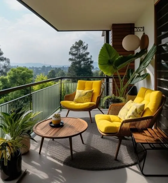 Balcony Furniture with comfortable cushions