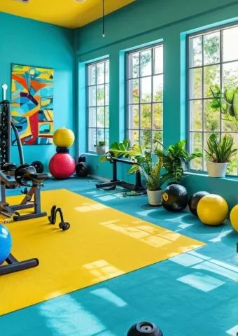 Colorful Gym Flooring
