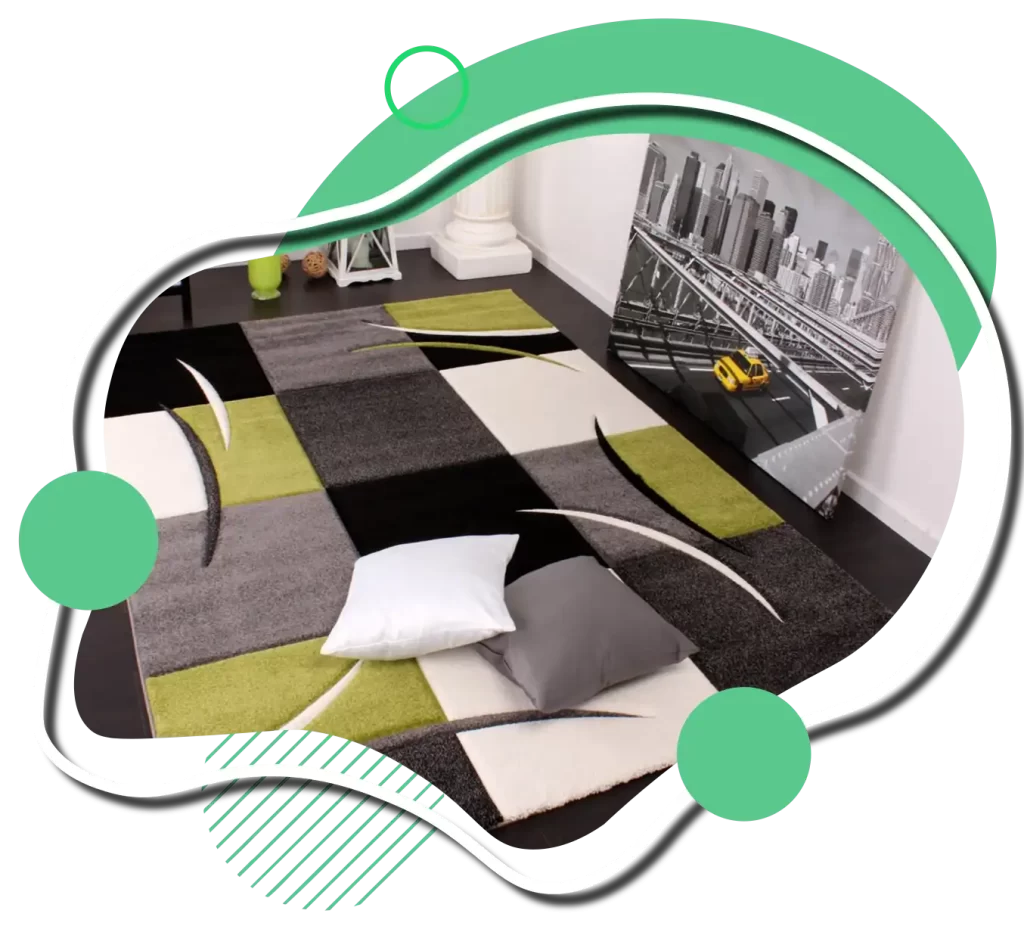 Green and Gray Modern Rug