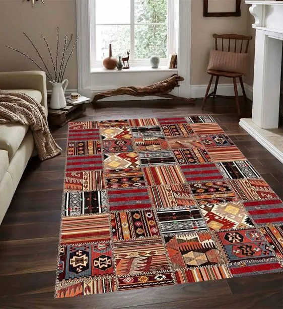 Patterned Patchwork kilim Rug