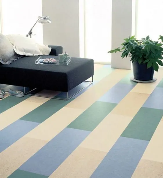 Striped Pattern Linoleum Flooring