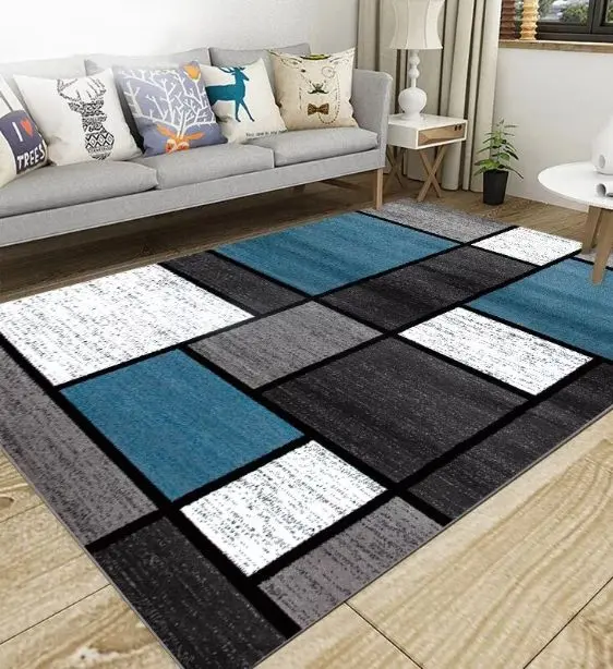 Stunning Modern Rug with Sofa and Cushions