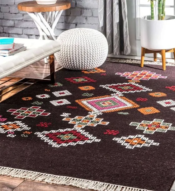 Traditionally Woven Vintage Handmade Rug