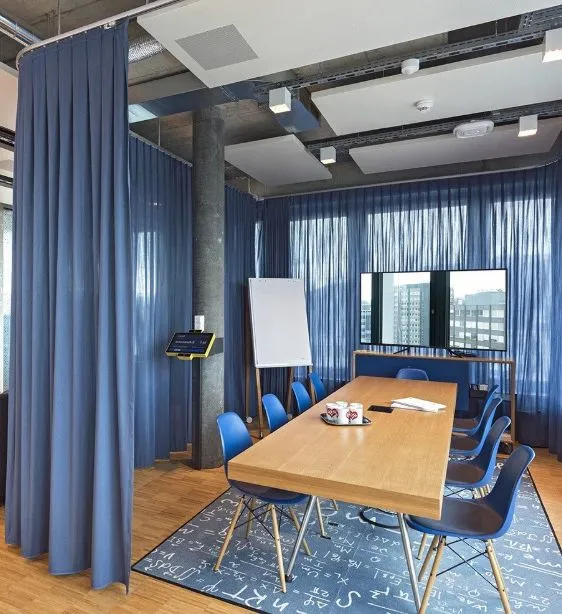 Blue Office Curtains UAE