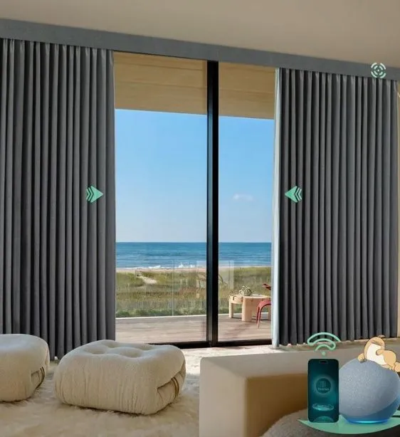 Contemporary smart Motorized Curtains for Offices