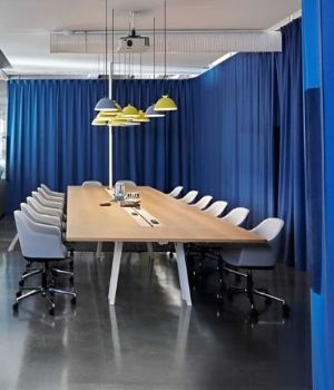 Gorgeous Blue Office Curtains