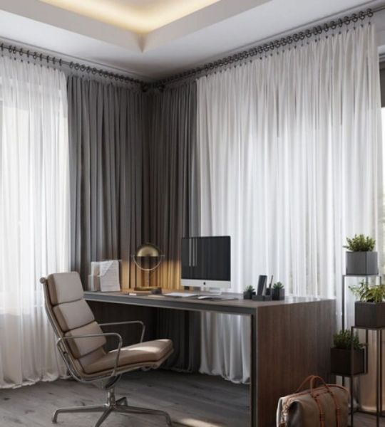Grommet Office Curtains Abu Dhabi