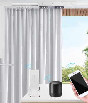 White Automated Curtains