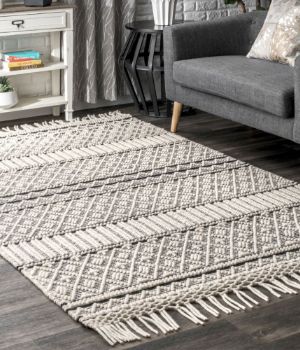 White Handmade Area Rug