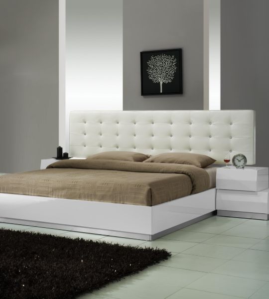 Modern White Bed