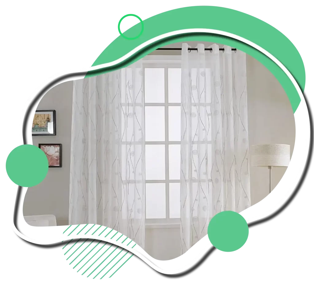 Textured White Sheer Curtains