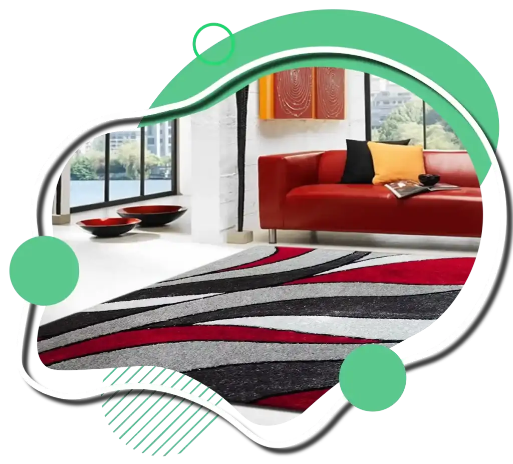 Red and Gray area Rug