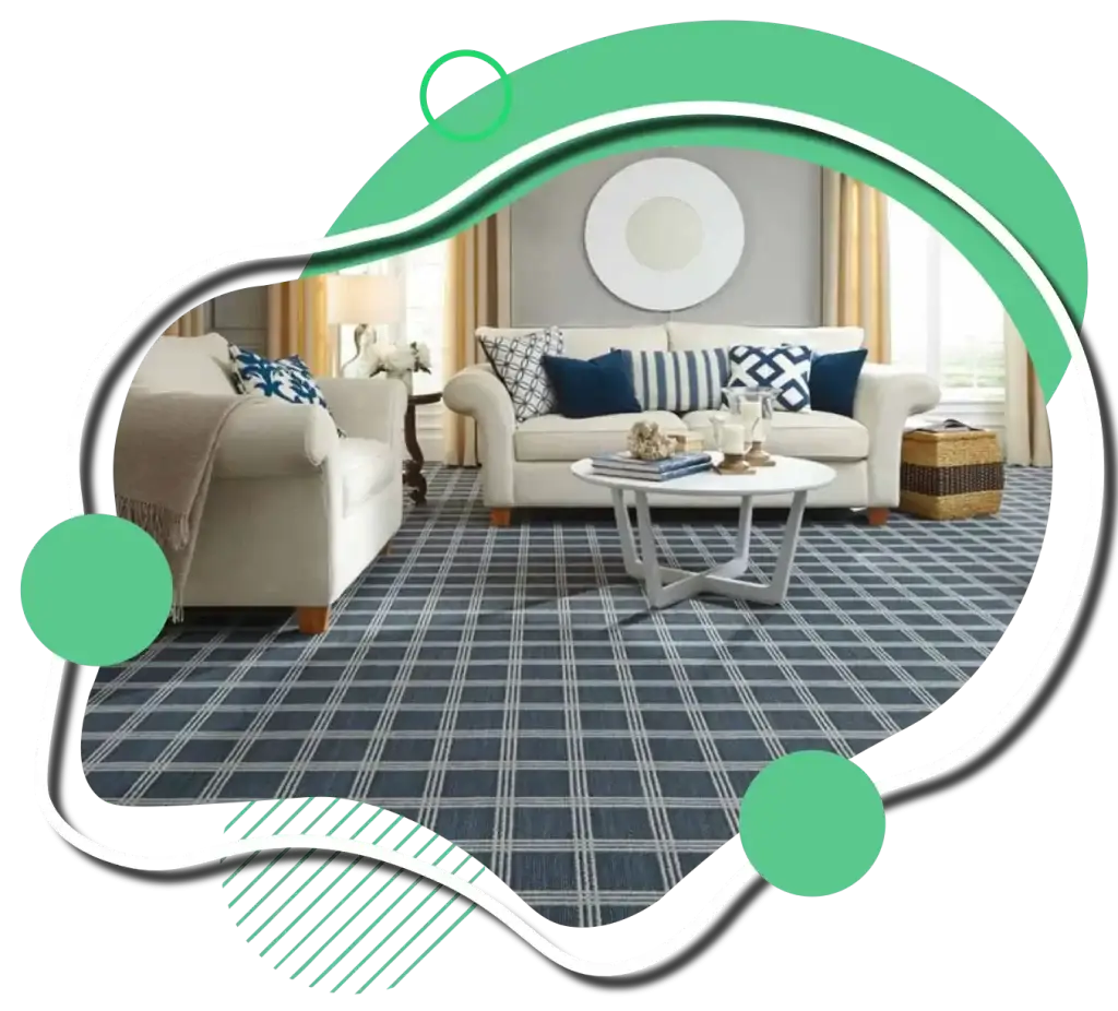 White Stripped Carpet UAE