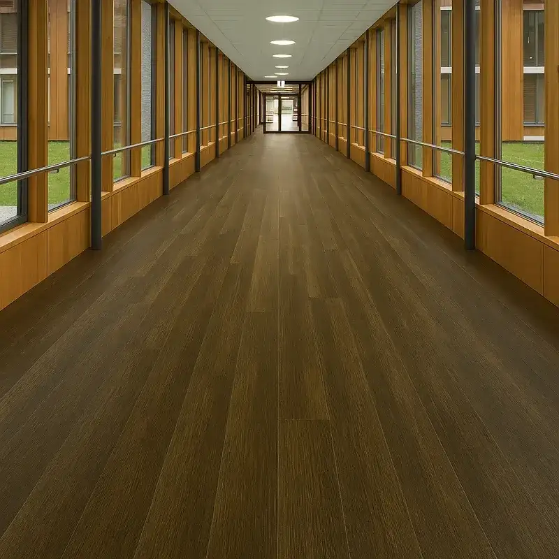 Linoleum Flooring in Corridor