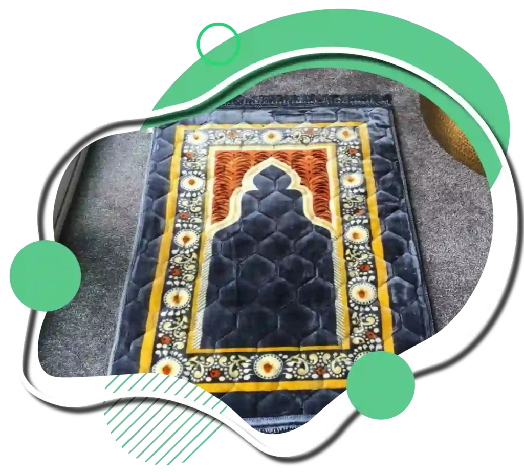 Modern Blue Mosque Prayer Rug