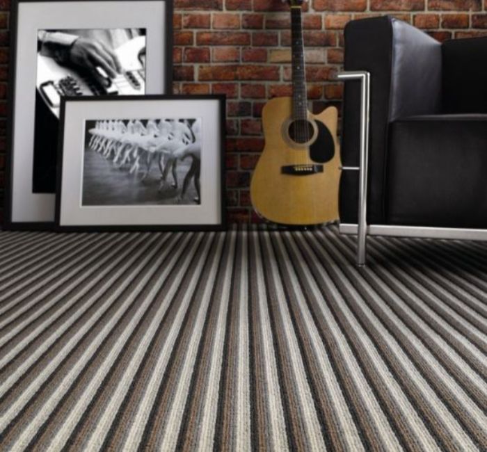 Wall to Wall Striped Carpet