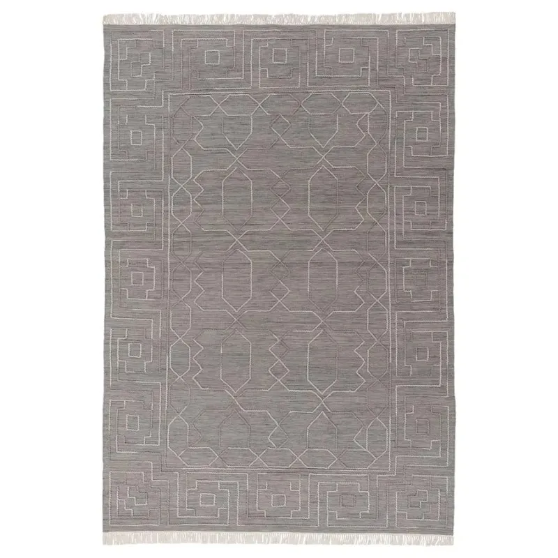 Handmade Wool Area Rug Close