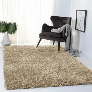 Ivory Shimmer Shaggy Fluffy Rugs