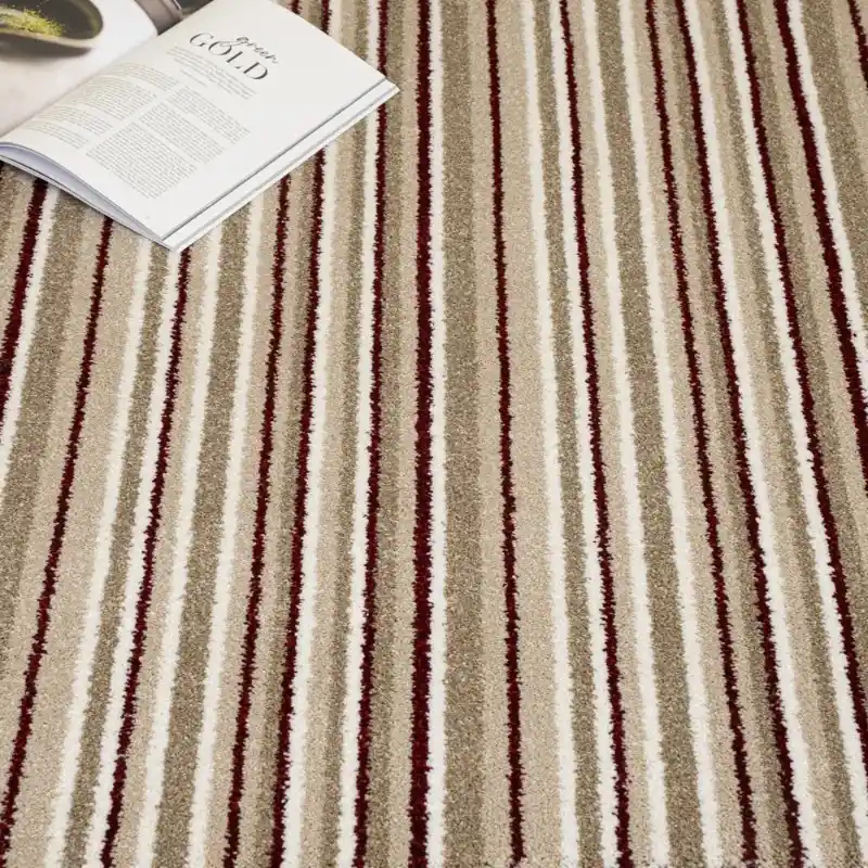 Warm Stripe Patterned Carpet
