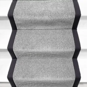 Black Border Mist Stair Runner