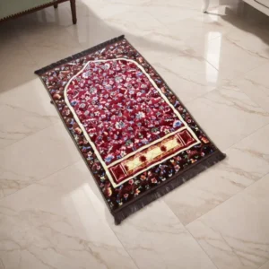 Classic Floral Velvet Prayer Mat