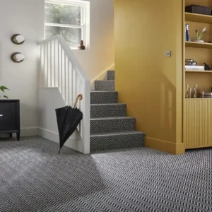Grey Herringbone Modern Carpet