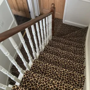 Leopard Print Luxury Stair Carpet