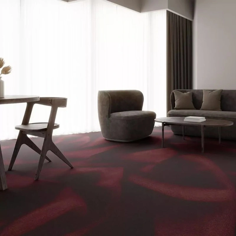 Ruby Red Contemporary Carpet Flooring