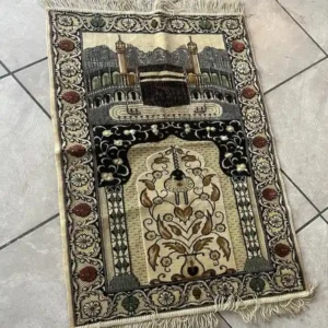Kaaba Floral Design Prayer Mat