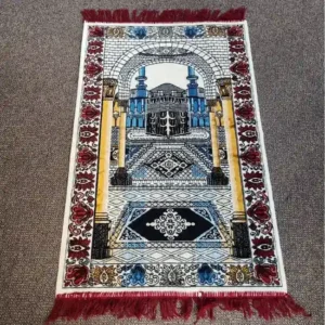 Red Arch Pattern Prayer Mat