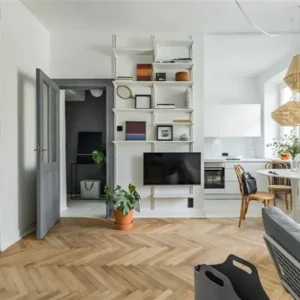 Herringbone SPC Vinyl Flooring Interlocking Waterproof Tiles (1)