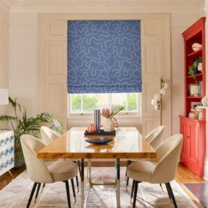 Blue Velvet Roman blinds