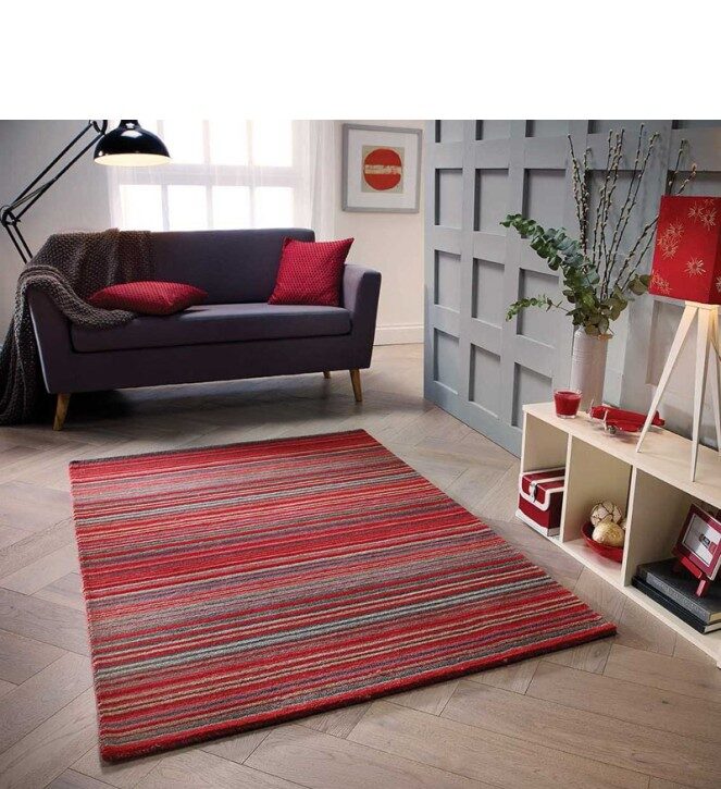Carter Red Modern Rugs Carter Red Modern Rugs