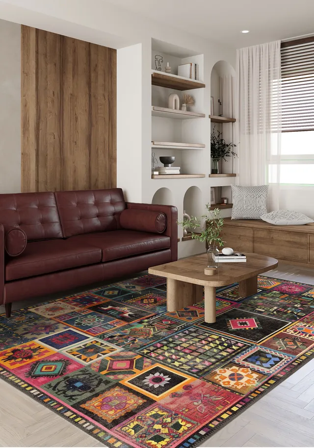 Cassian Boho Patchwork Persian Rugs Cassian Boho Patchwork Persian Rugs