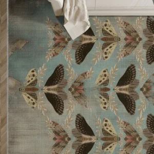 Celestia Brown Moth Rug