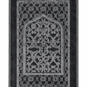 Dark Grey Islamic Prayer Mat
