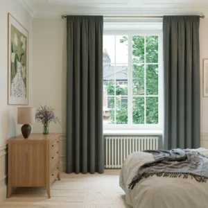 Deep Ash Velvet Curtain