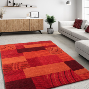 Domas Red Patchwork Rugs