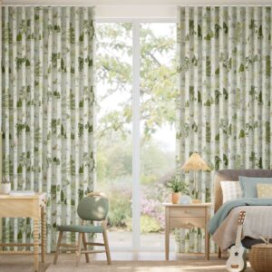 Forest Green Motorized Curtains