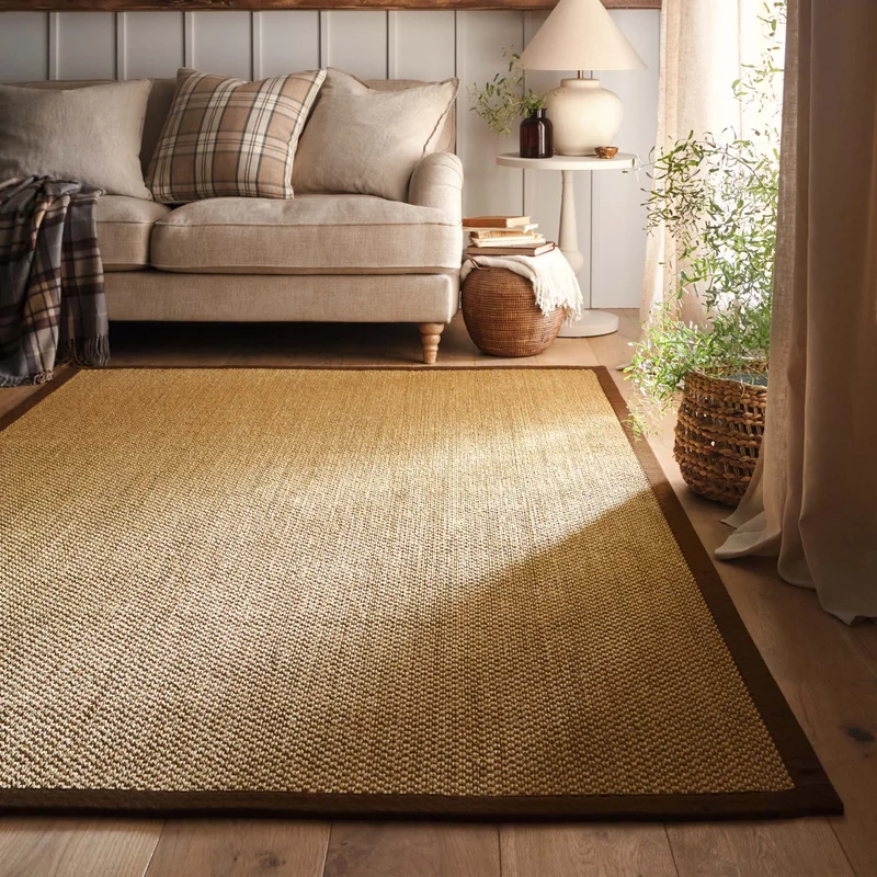 Sisal Dark Brown Border Rug Sisal Dark Brown Border Rug