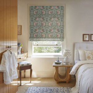 Soft Rose Roman blinds